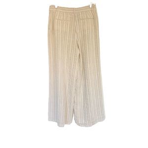 Luisa Spagnoli Cream Striped Wide leg Women Pants Eu Size 42